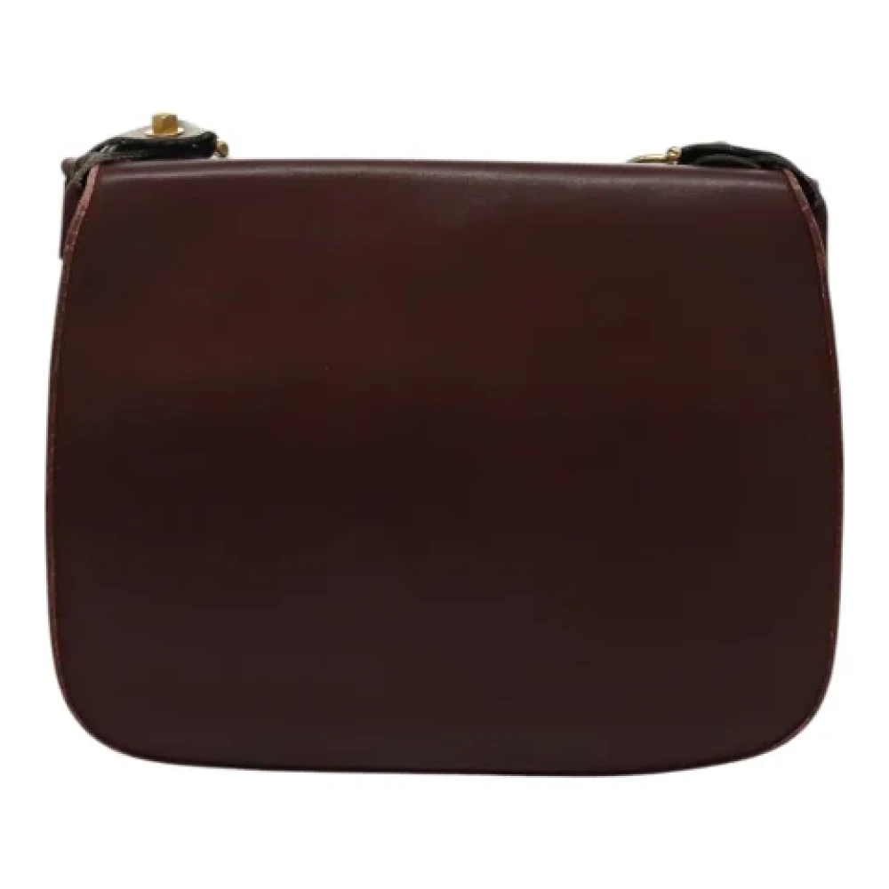 Cartier Vintage Pre-owned Leather shoulder-bags Red Dames