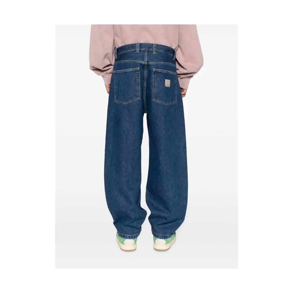 Carhartt WIP Donkerblauwe Wide Leg Jeans Blue Heren