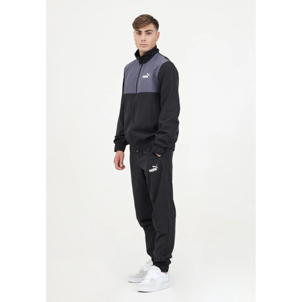 Puma Colorblock Trainingspak voor Mannen Black Heren