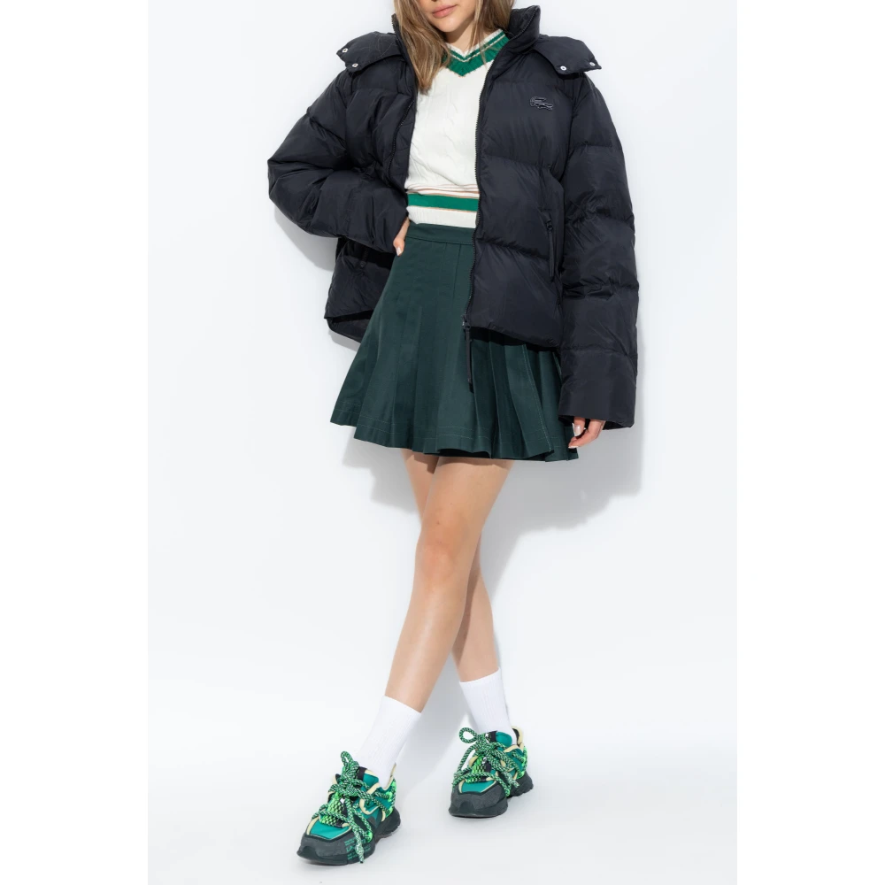 Lacoste Gewatteerde jas met logo Black Dames