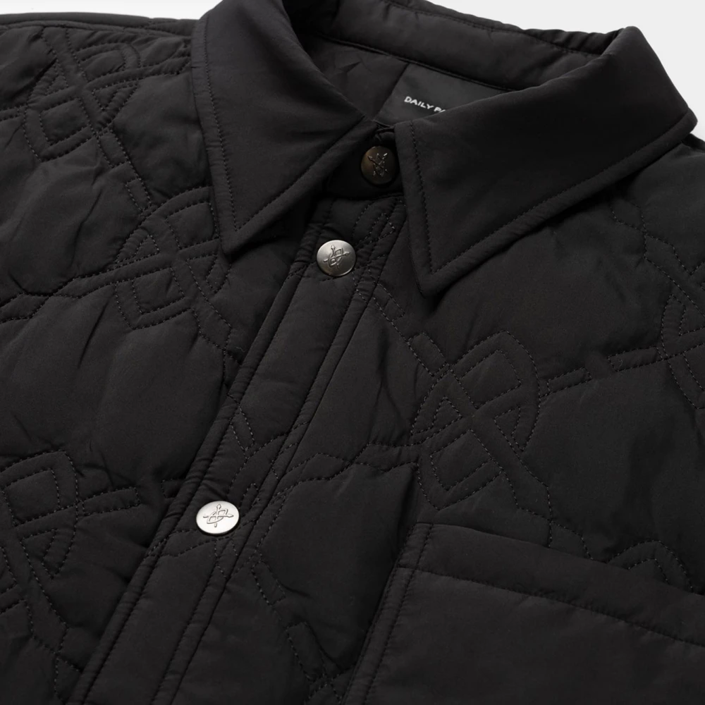 Daily Paper Zwarte Polyester Jas Herfst Winter 2023 Black Heren