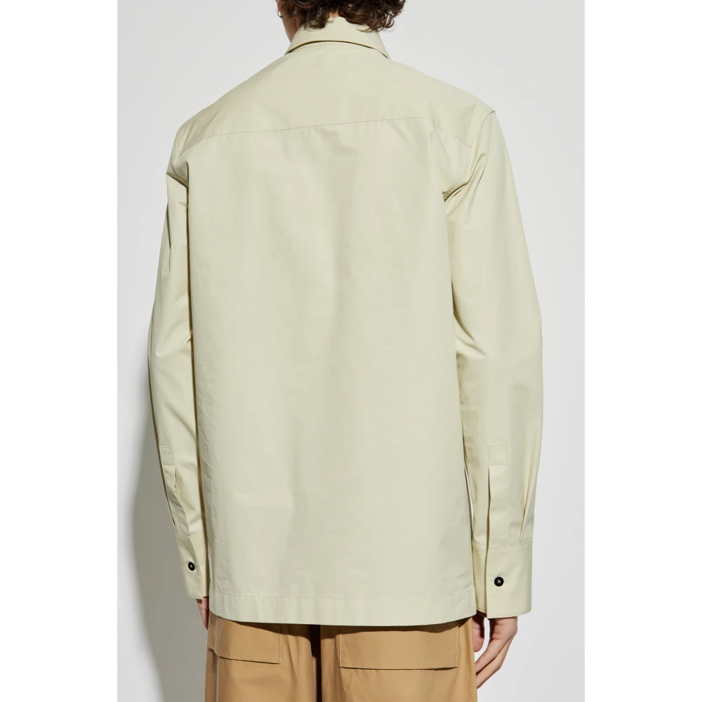 Jil Sander Katoenen shirt Green Heren