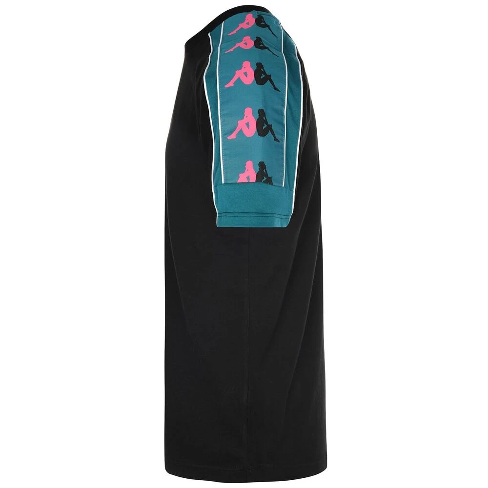 Kappa Korte Mouw T-shirt Black Heren