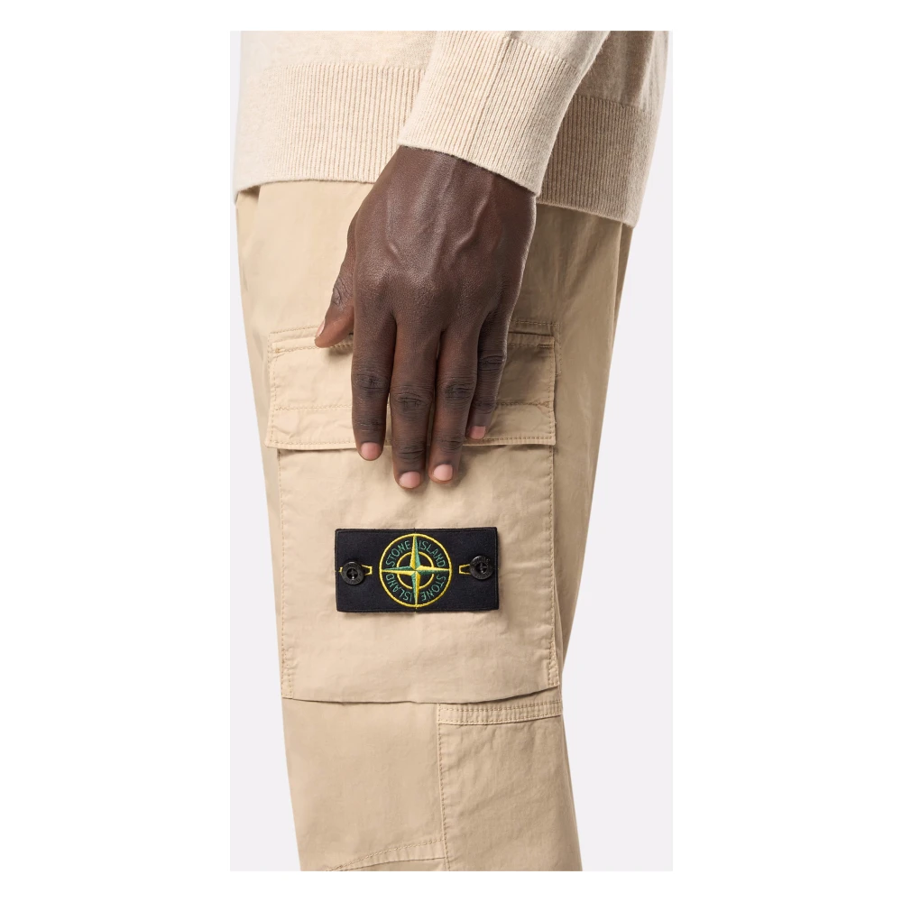 Stone Island Beige Cargo Jogger Broek Beige Heren