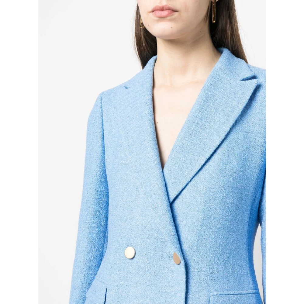 Tagliatore Heldere Blauwe Jas Blue Dames