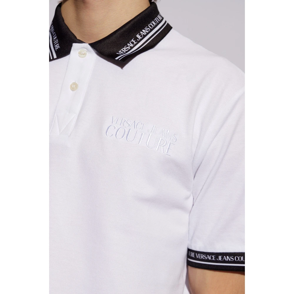 Versace Jeans Couture Polo shirt met logo White Heren