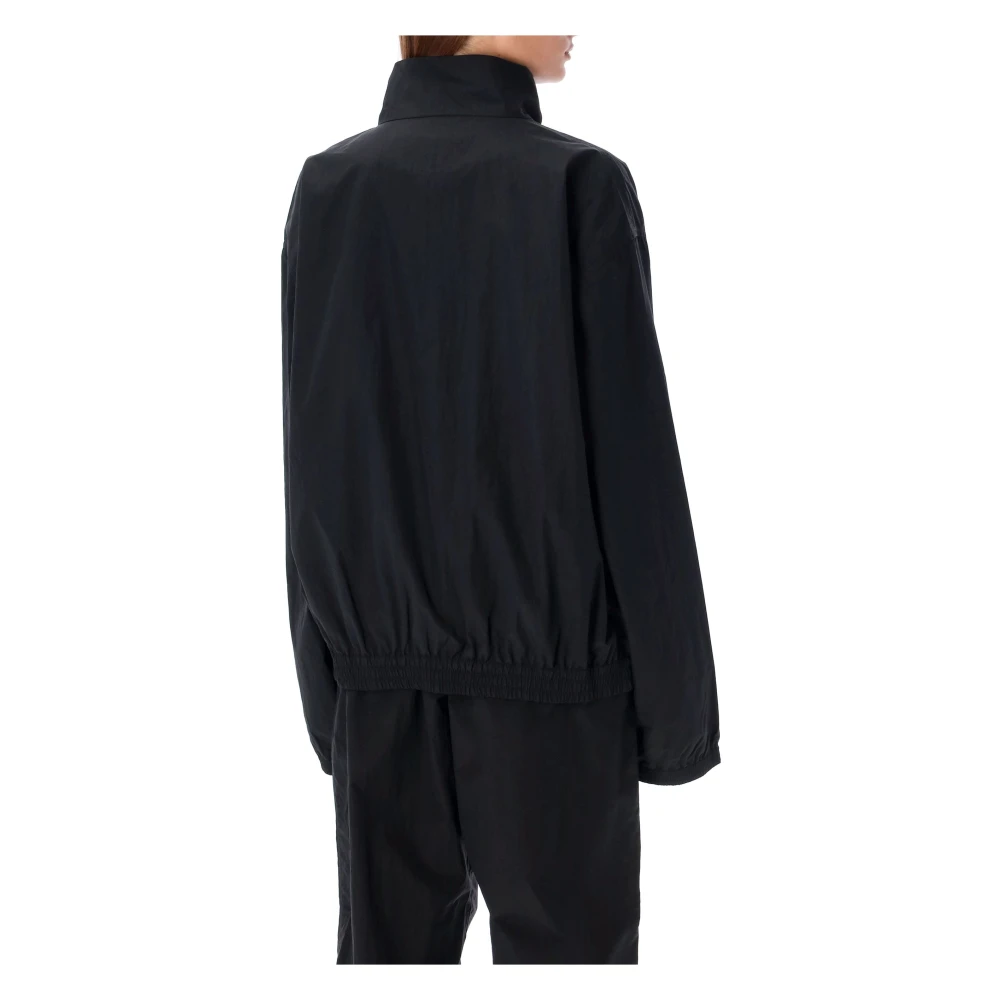Marine Serre Zwart Nylon Trainingsjack Buitenkleding Black Dames