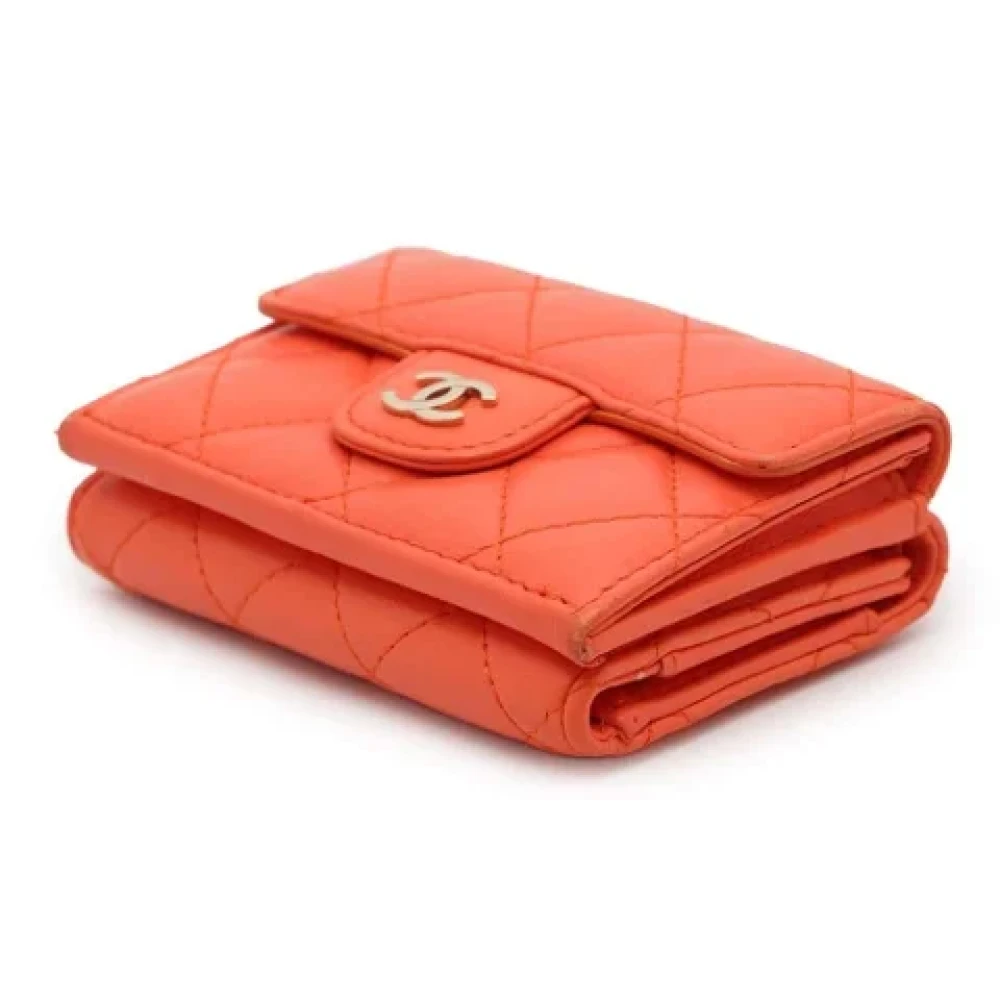 Chanel Vintage Pre-owned Leather wallets Orange Dames