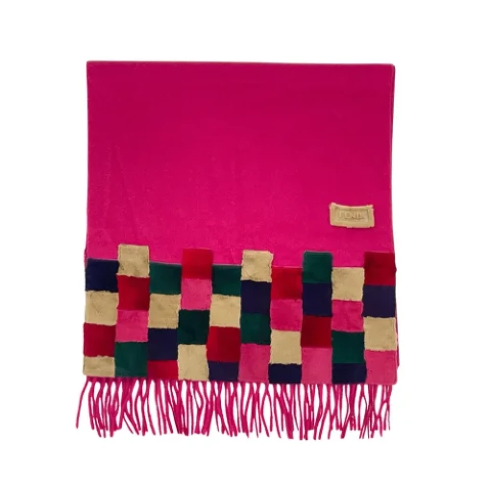 Fendi Vintage Pre-owned Fabric scarves Pink Dames