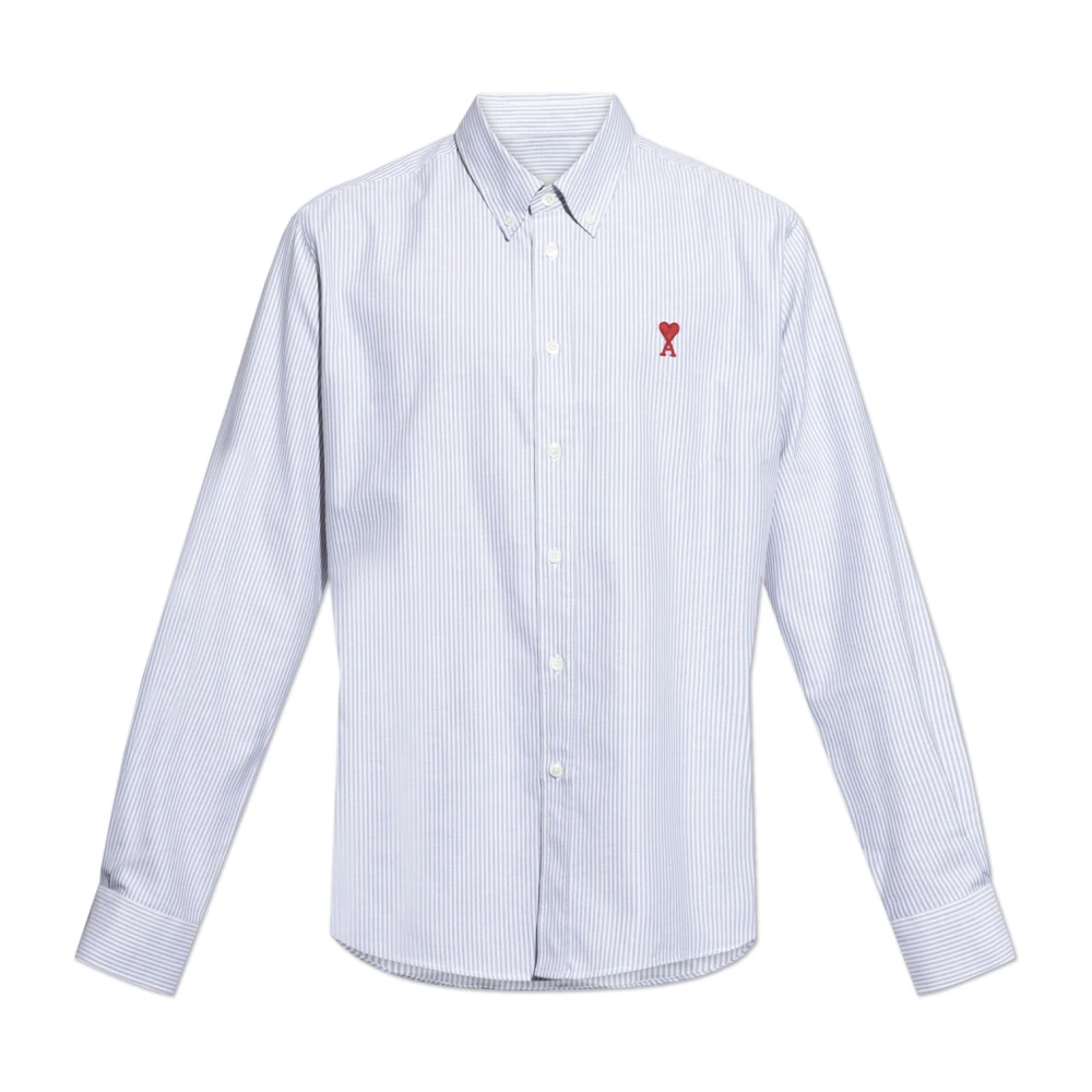 Ami Paris Shirt met logo Blue Heren