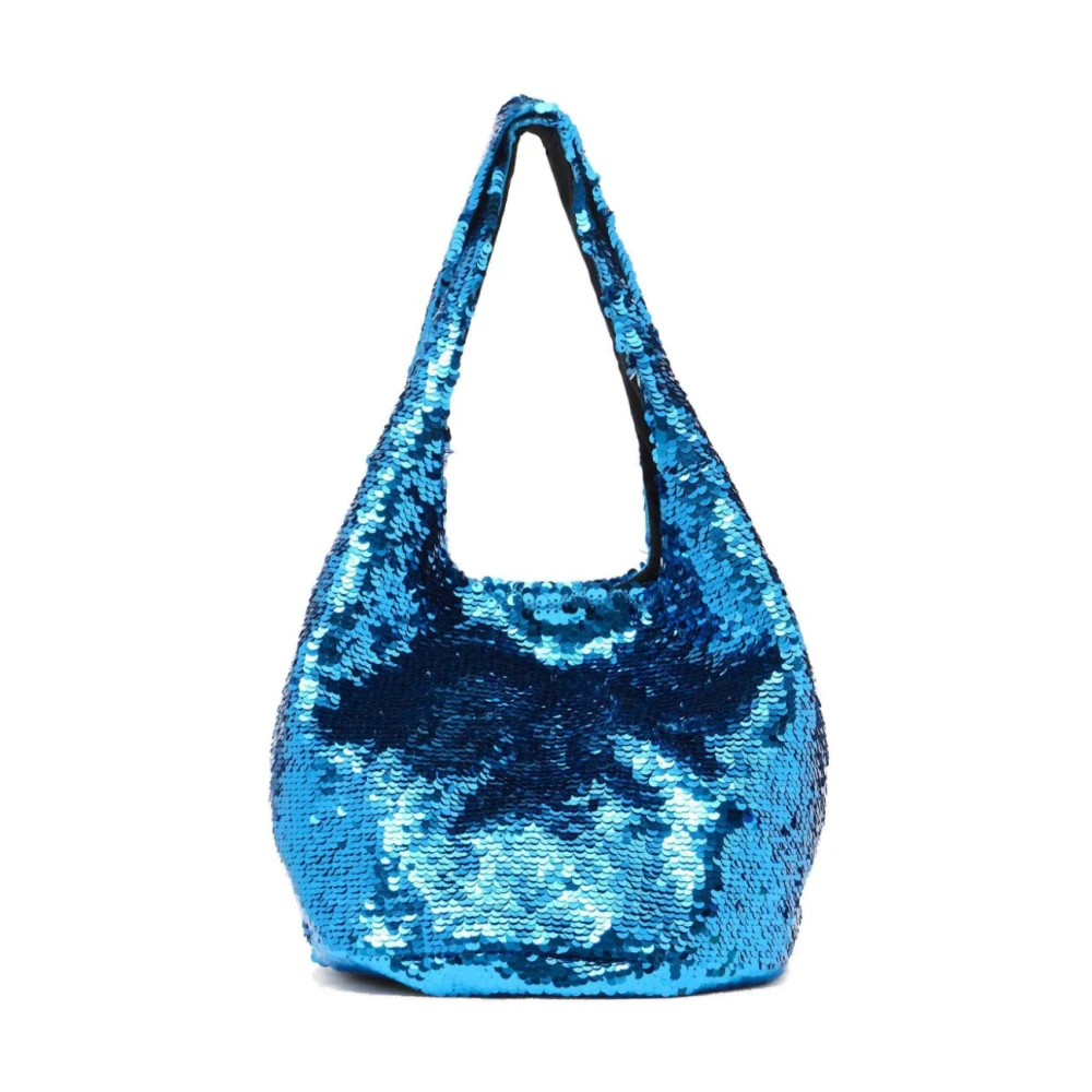 JW Anderson Blauwe Pailletten Versierde Top Handtas Blue Dames