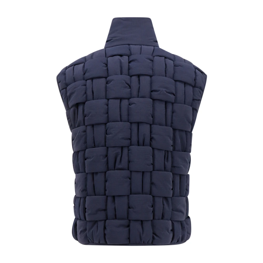 Bottega Veneta Tech Nylon Intrecciato Vest Blue Heren