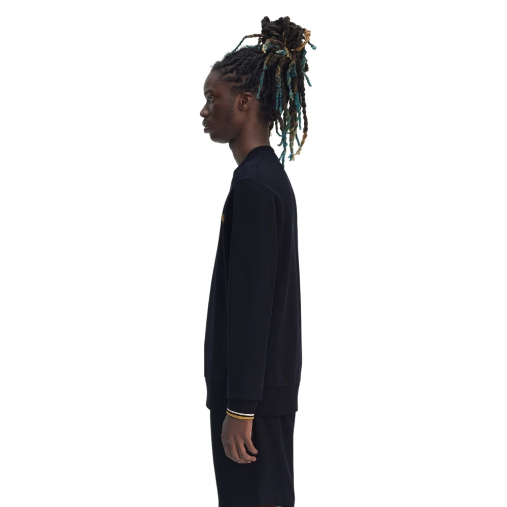 Fred Perry Blauwe Katoenen Trui met Ronde Hals Blue Heren