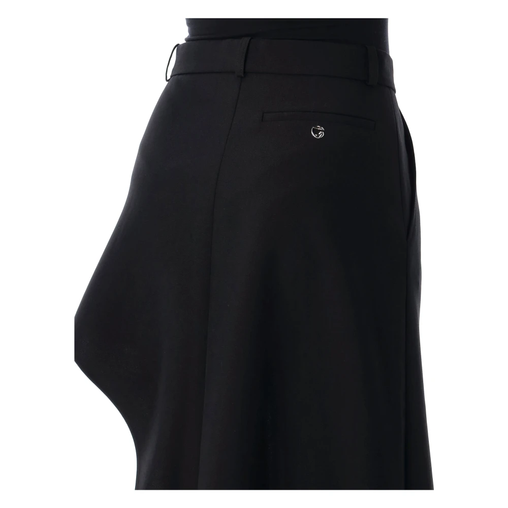 Coperni Zwarte Eenbeen Tailored Rok Black Dames