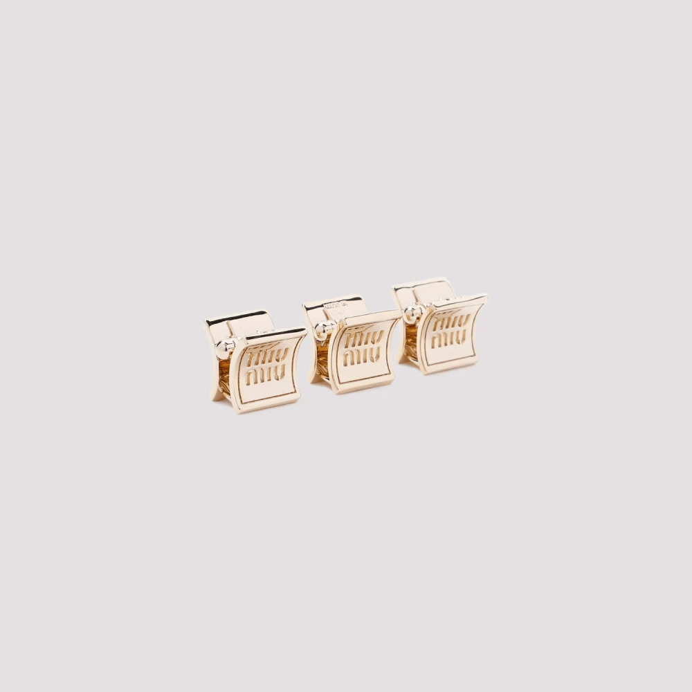 Miu Metallic Claw Clips Haaraccessoire Yellow Dames