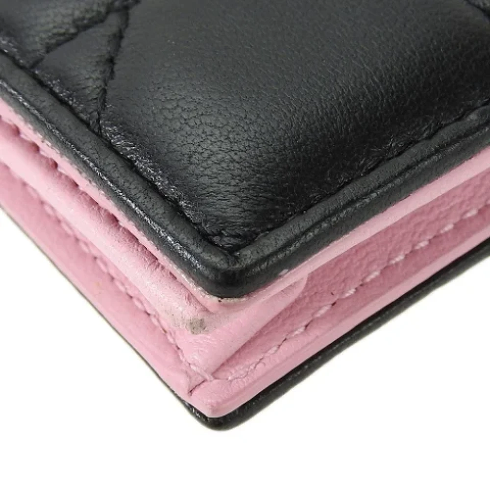 Dior Vintage Pre-owned Leather wallets Black Dames