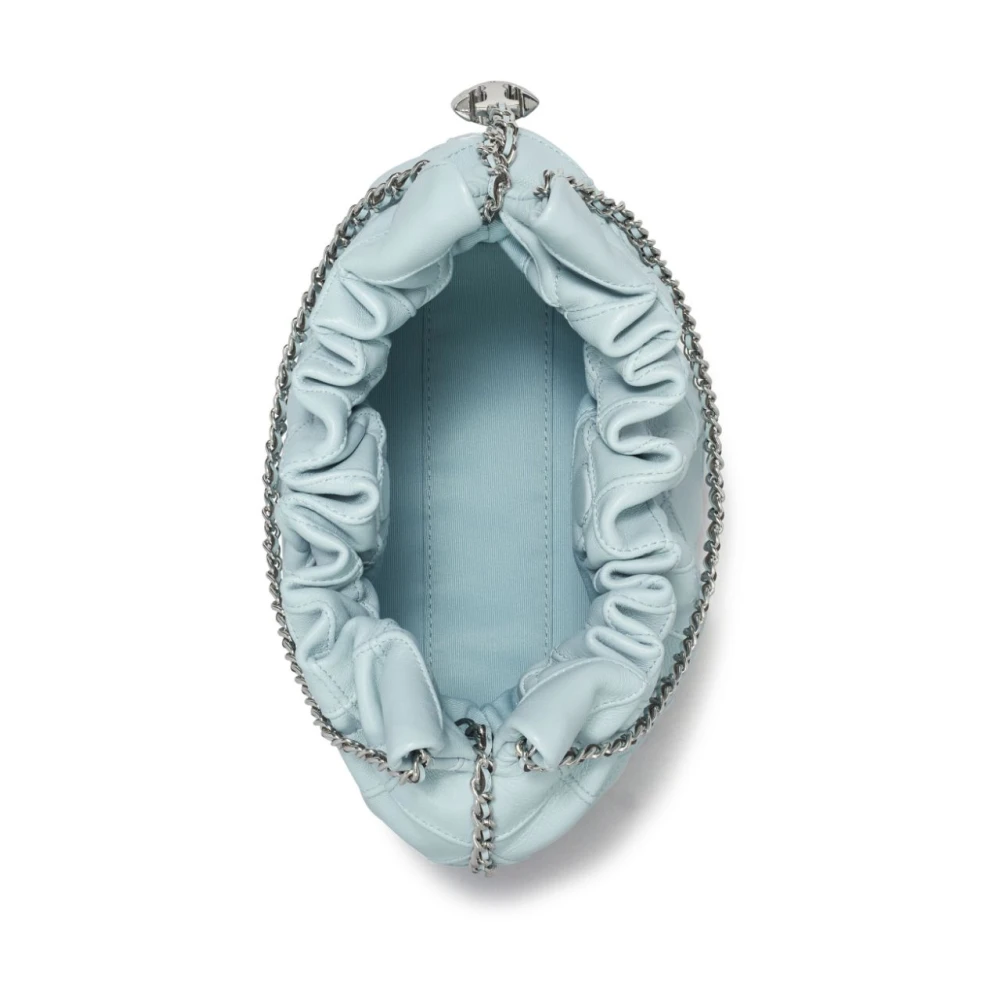 TORY BURCH Babyblauw Leren Trekkoord Schoudertas Blue Dames