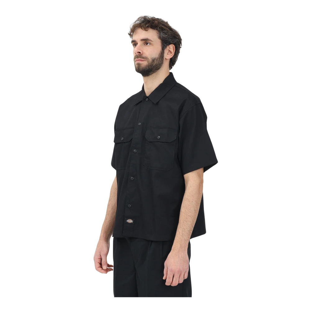 Dickies Zwarte korte mouwen werkkleding overhemd Black Heren