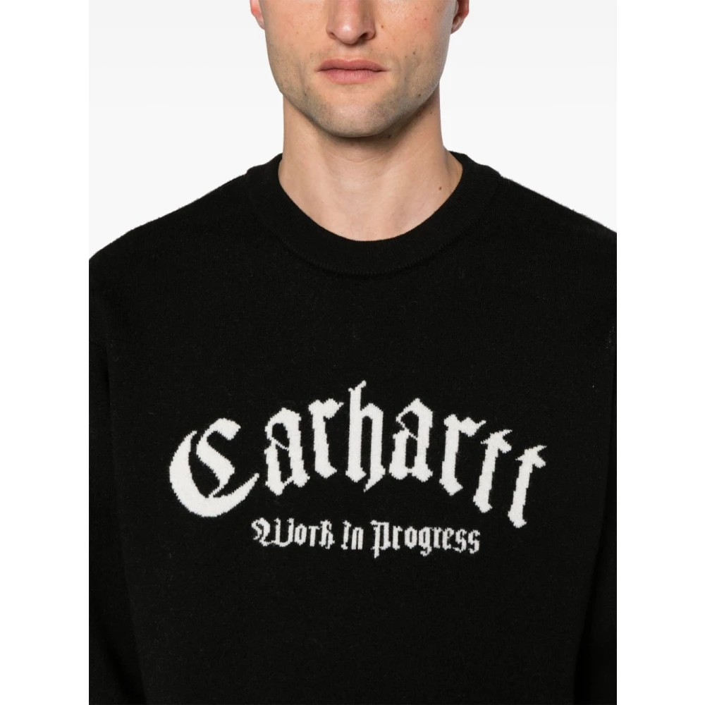 Carhartt WIP Logo Nylon Sweater Black Heren