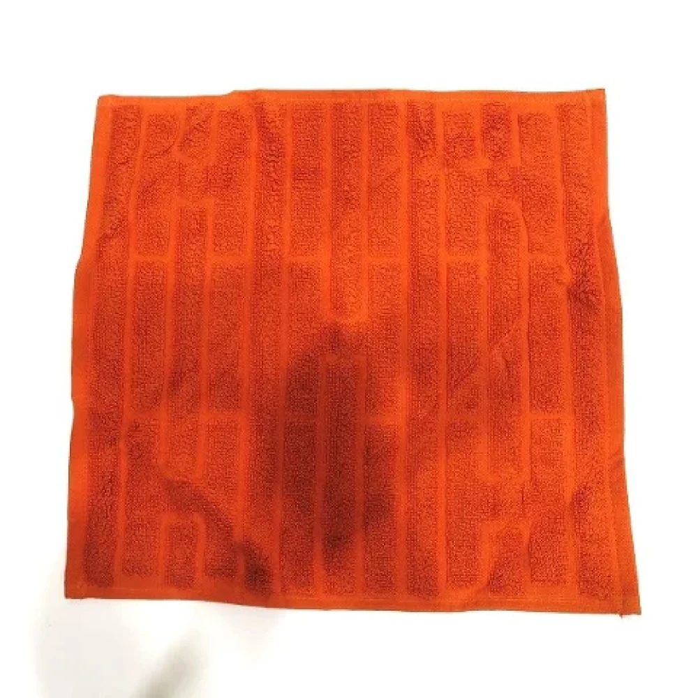 Hermès Vintage Pre-owned Cotton scarves Orange Dames