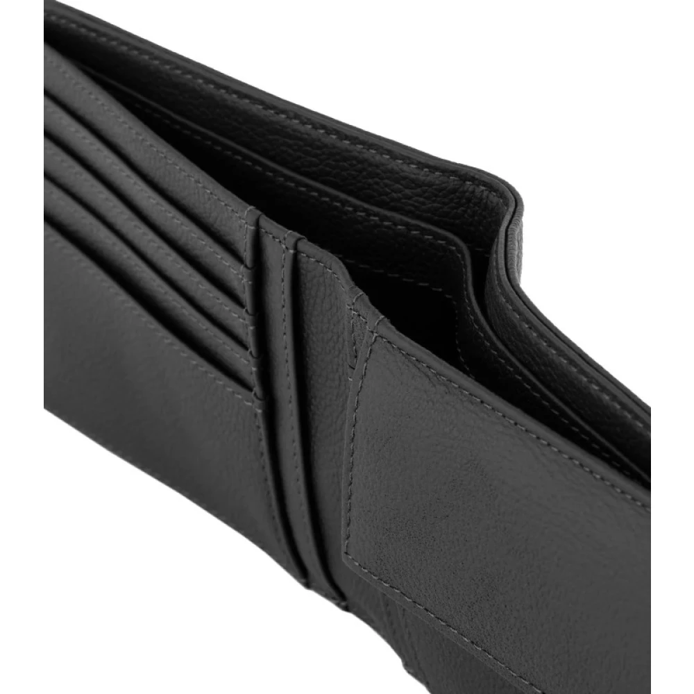 Armani Opvouwbare Portemonnee met Buitenzak Black Heren