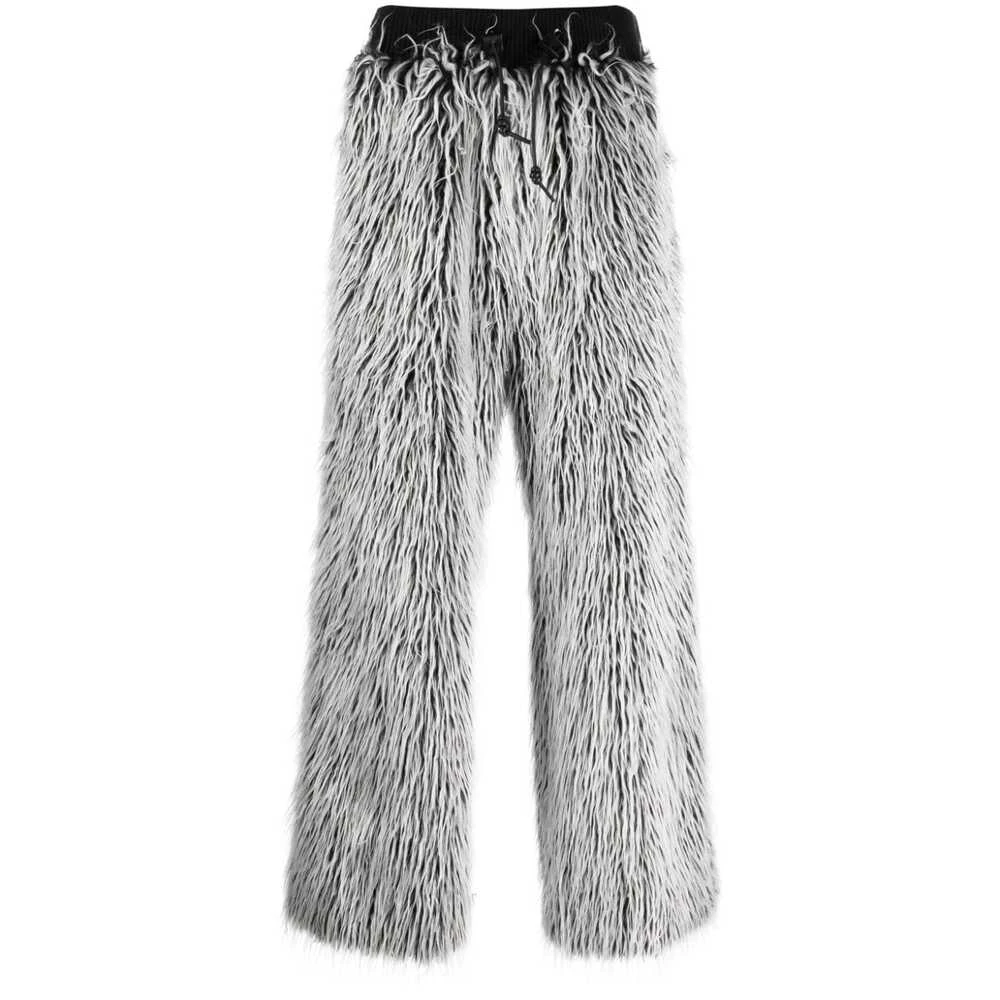 Dolce & Gabbana Faux-Fur Op Maat Gesneden Broek White Heren