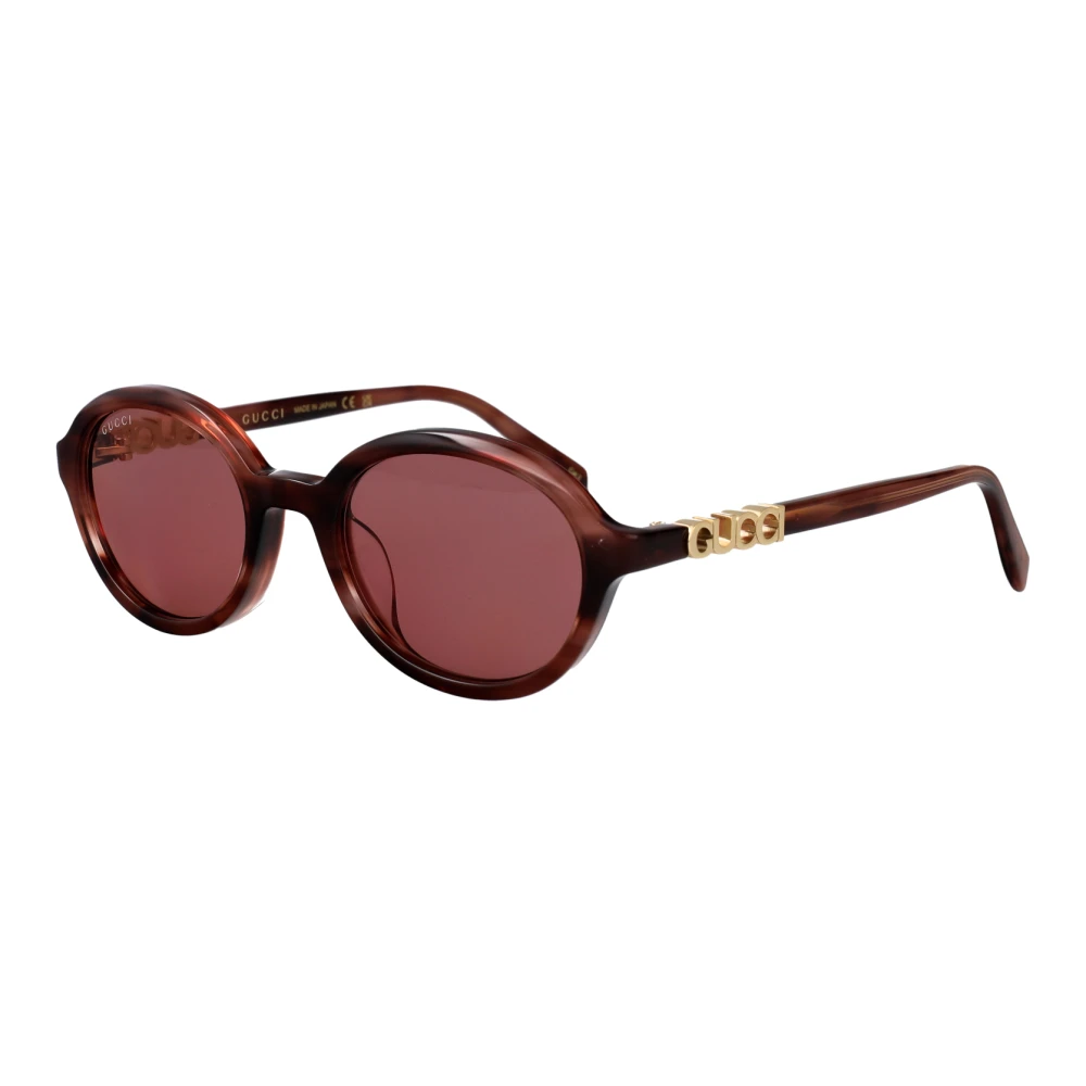 Gucci Women's Brown Round Frame Sunglasses - Sunglasses - 52 Mm - Accessories