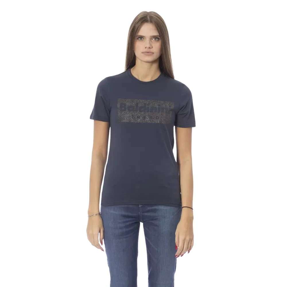 Baldinini Blauw Katoen Chic T-Shirt voor Vrouwen Blue Dames
