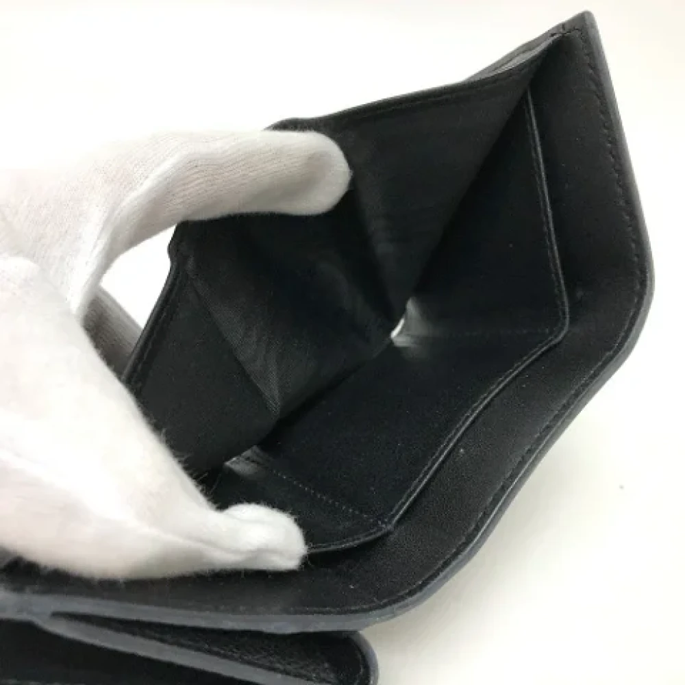 Dior Vintage Pre-owned Leather wallets Black Dames