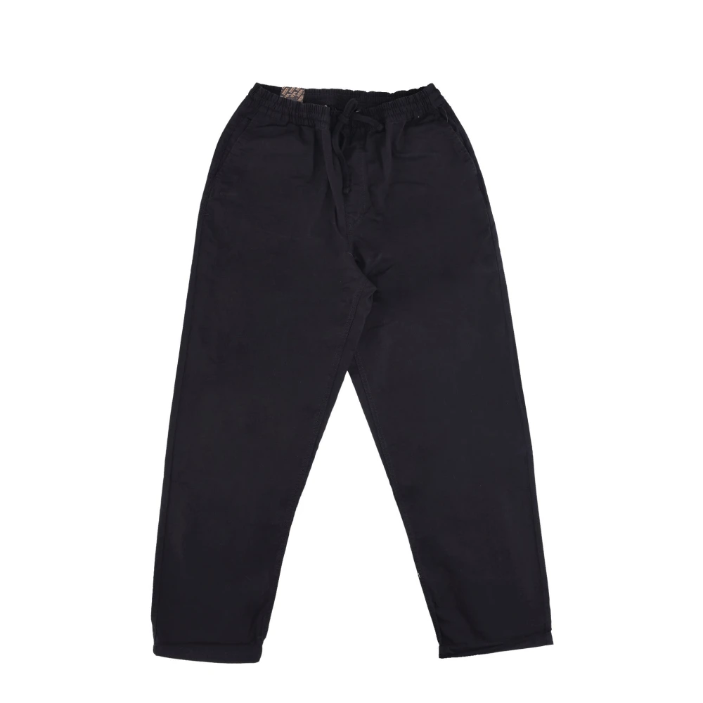 Vans Zwarte Baggy Tapered Elastische Taille Broek Black Heren