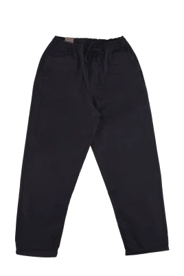Svarta Baggy Tapered Elastiska Midjbyxor