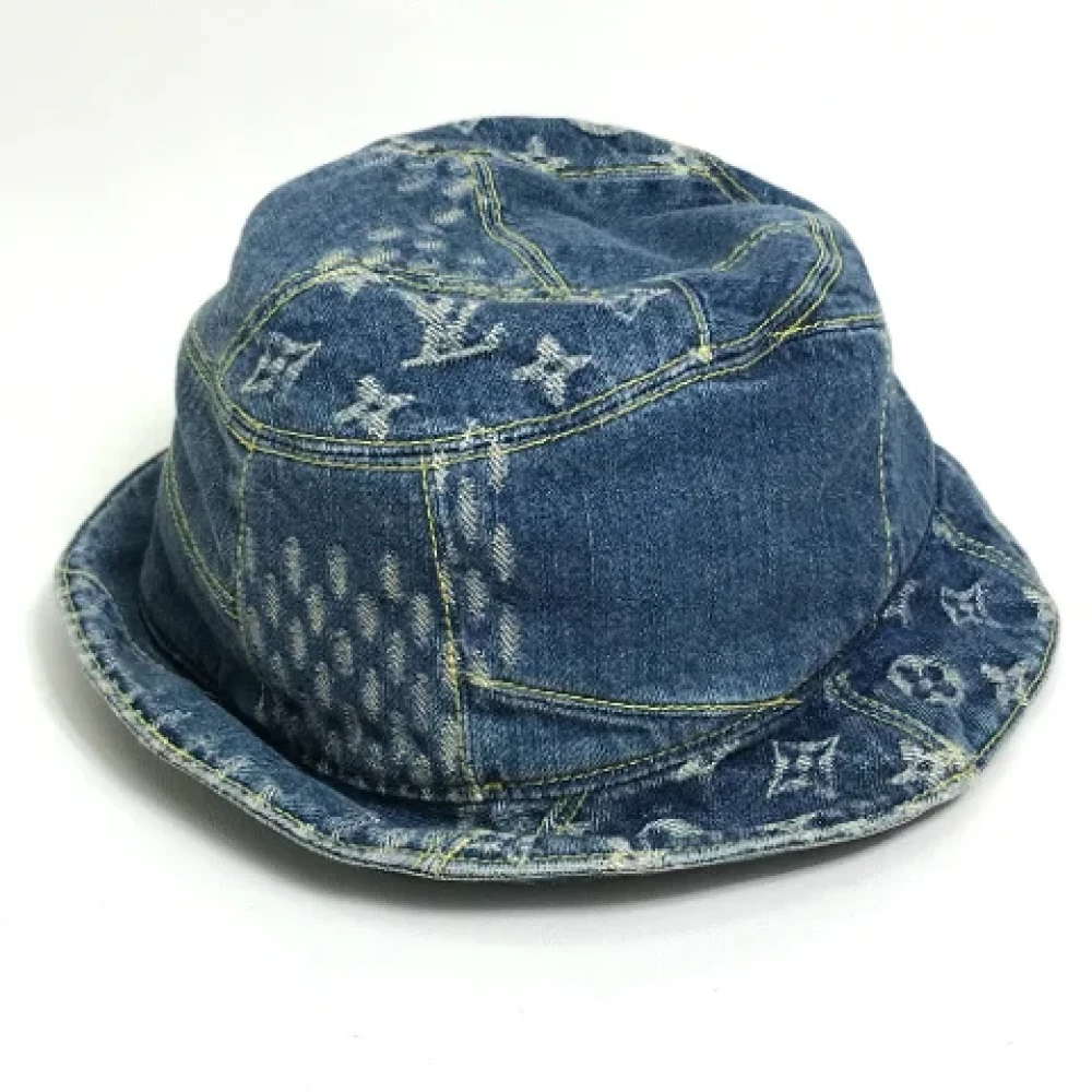 Louis Vuitton Vintage Pre-owned Cotton hats Blue Dames