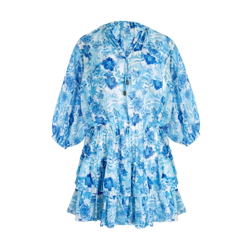 Tahiti Flowers Ruffle Mini Kjole