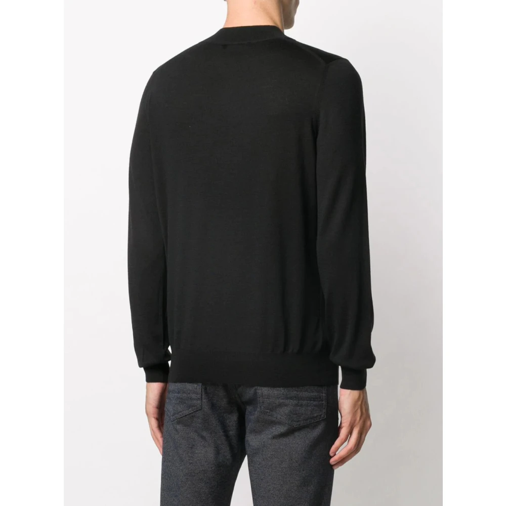 Barba Luxe Wollen Gebreide Kleding Black Heren