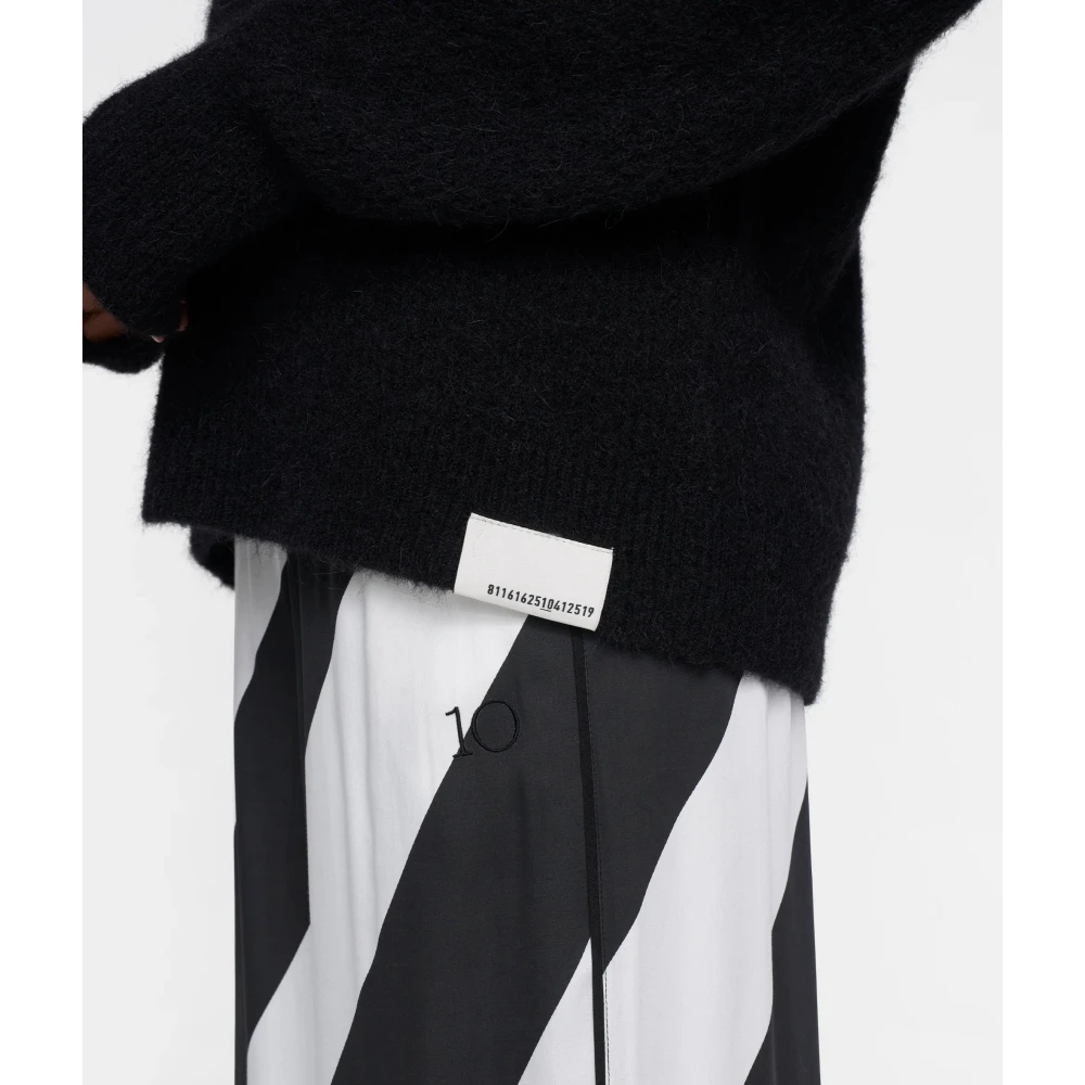 10Days Alpaca Wol Oversized Gebreide Trui Black Dames