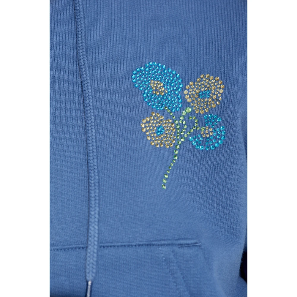Kenzo Hoodie met glinsterende applicaties Blue Dames