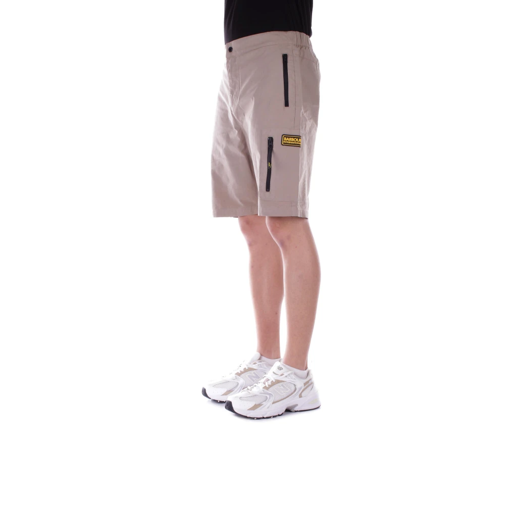 Barbour Beige Shorts met Rits en Zakken Beige Heren