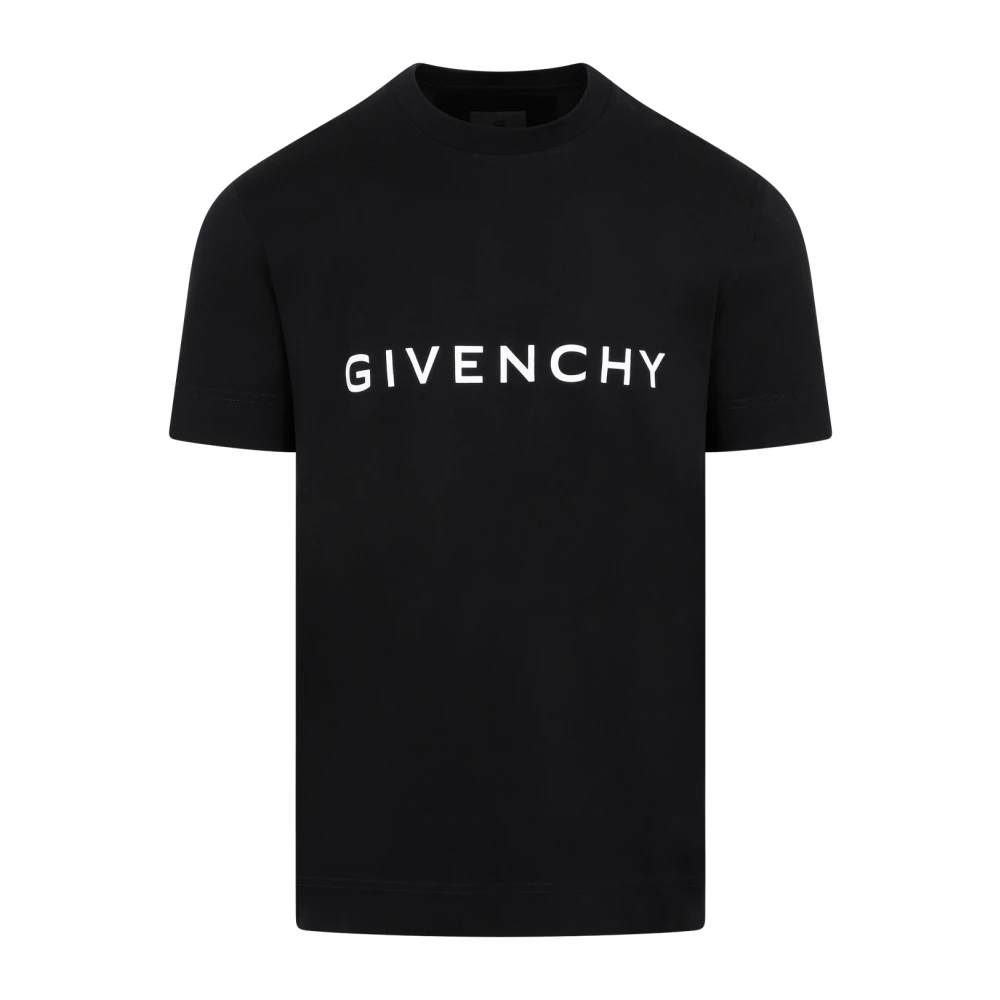 Givenchy Zwarte Logo T-Shirt Black Heren