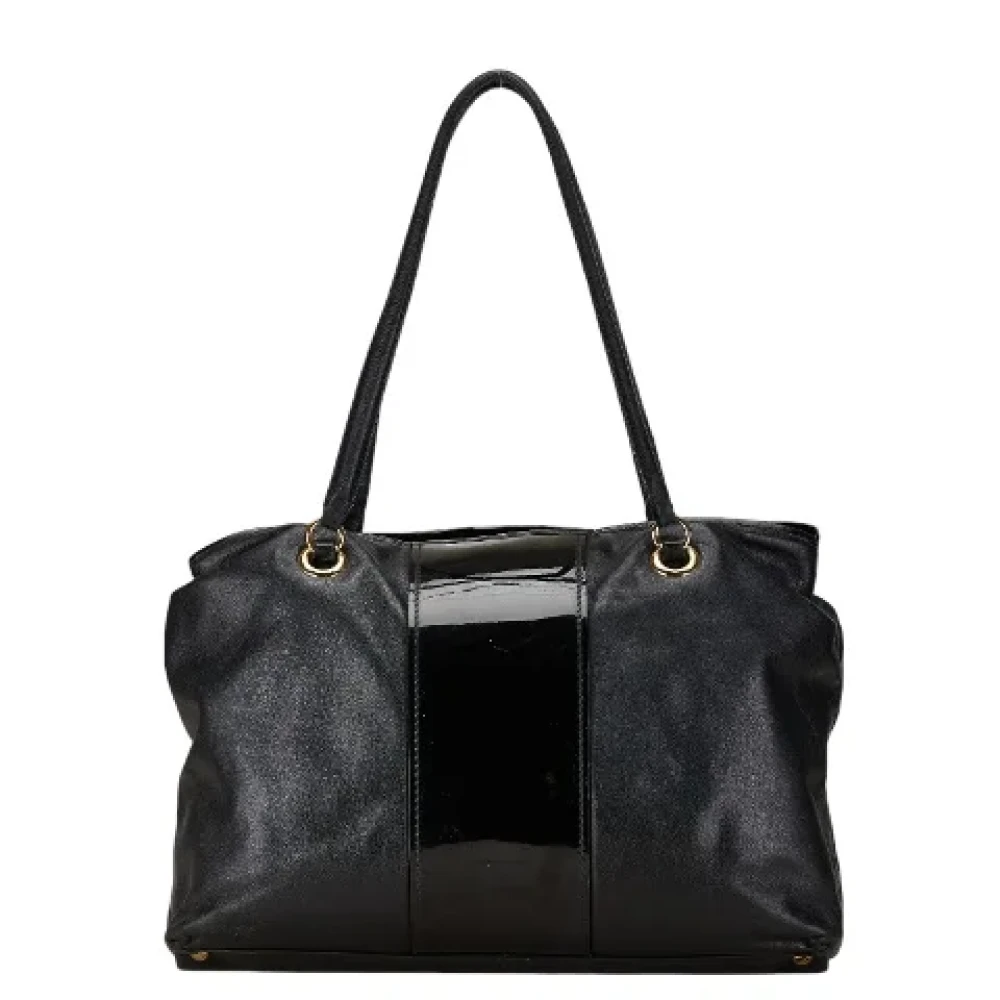 Salvatore Ferragamo Pre-owned Leather shoulder-bags Black Dames