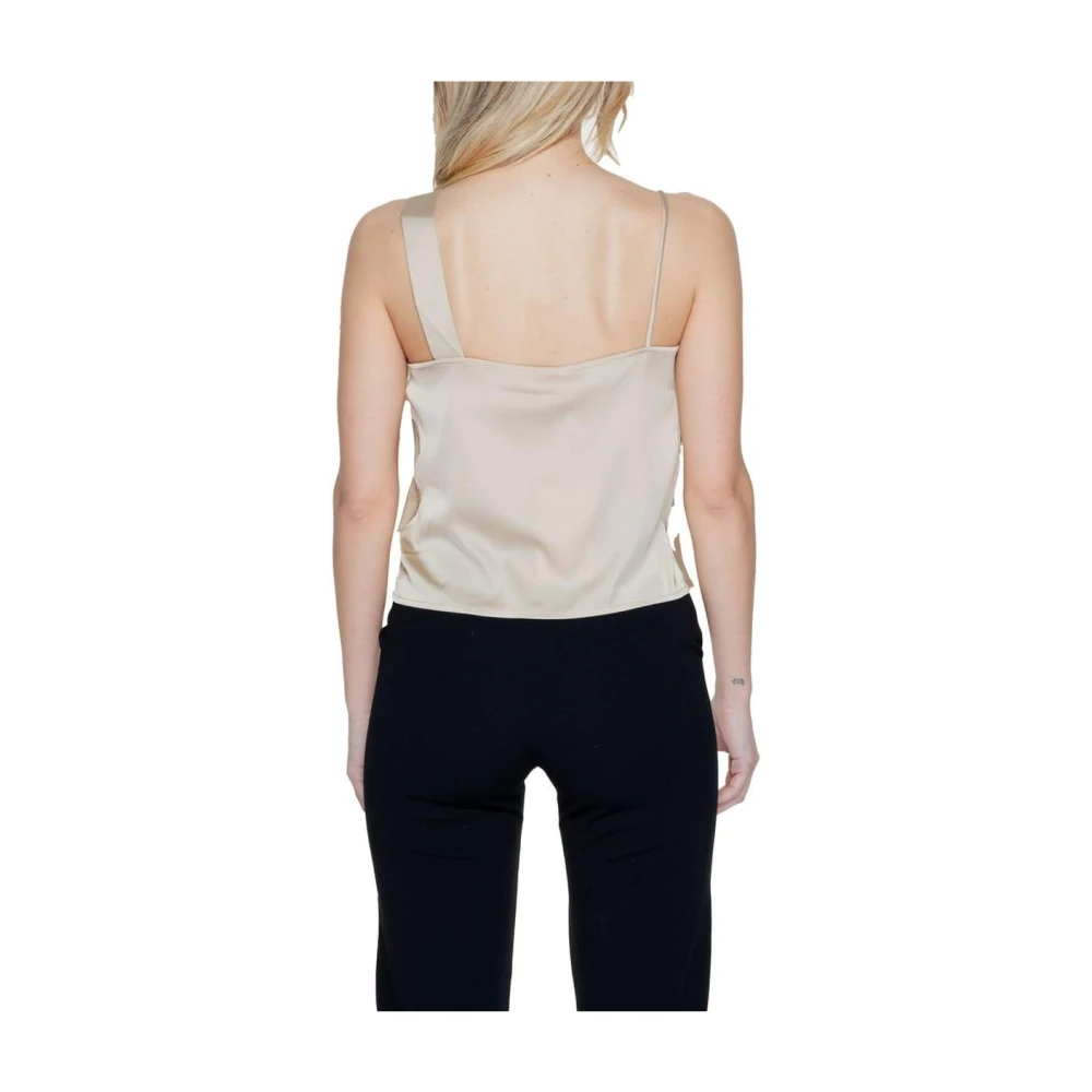 Only Gouden Satijnen Tanktop Lente Zomer Collectie Yellow Dames