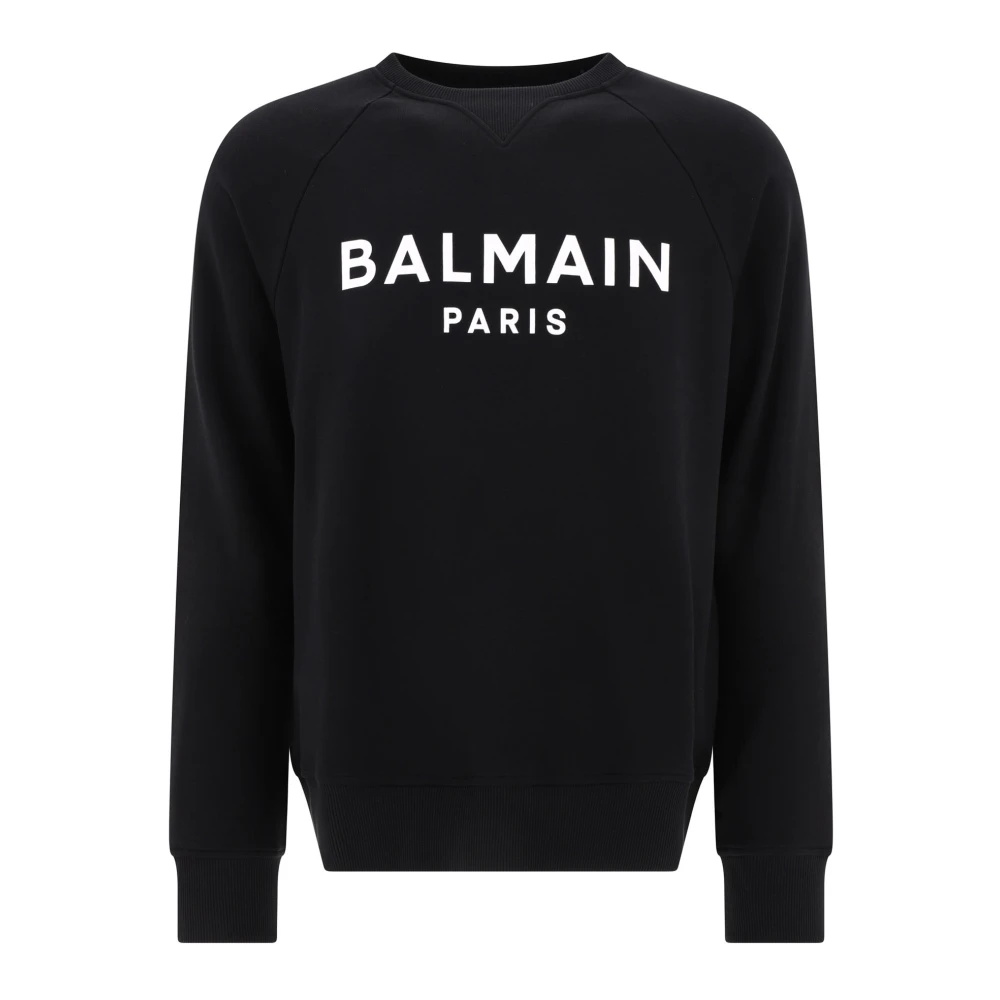 Balmain Paris Sweatshirt 100% Bomull Black, Herr