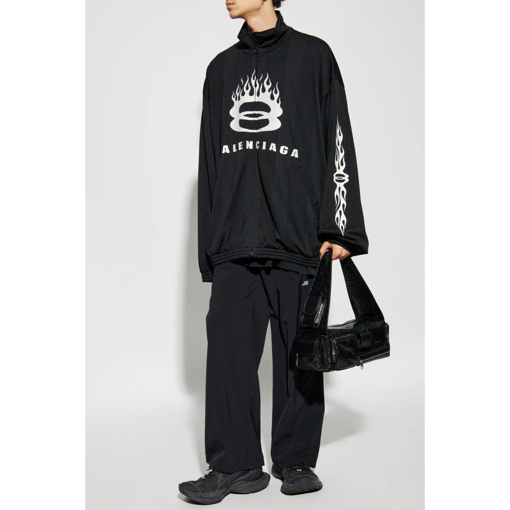 Balenciaga Jas met Gedrukt Logo Black Heren