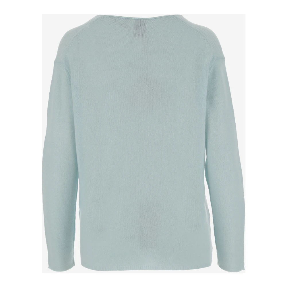 allude Kasjmier V-Hals Trui Lichtblauw Blue Dames