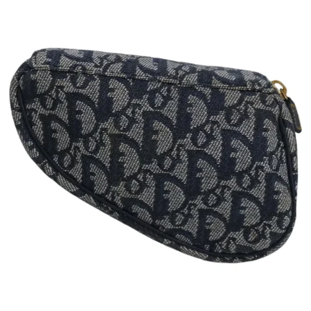 Dior Vintage Pre-owned Canvas wallets Blue Dames