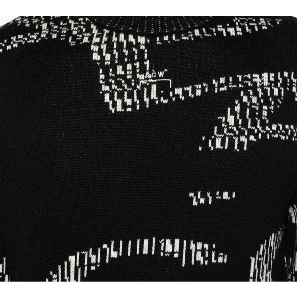A-Cold-Wall Zwarte Wol Jacquard Trui Black Heren