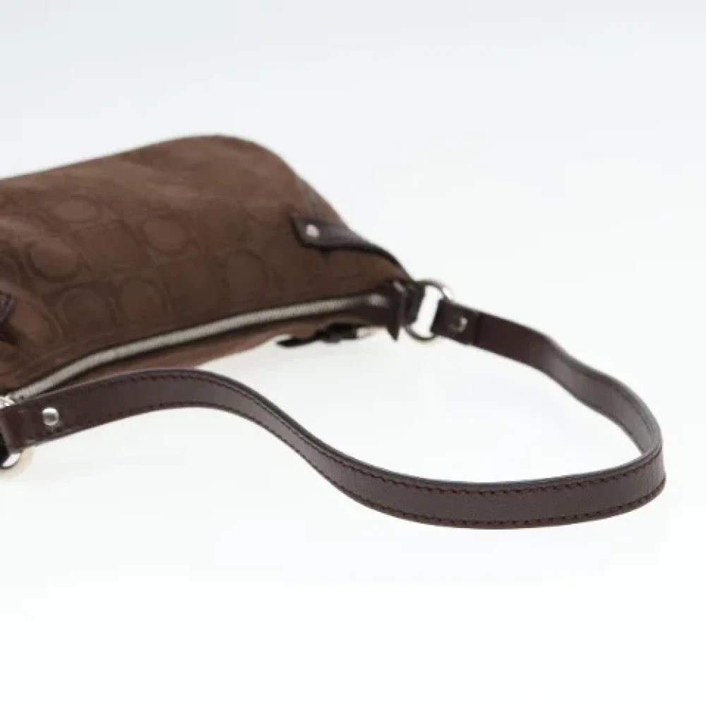 Salvatore Ferragamo Pre-owned Suede shoulder-bags Brown Dames