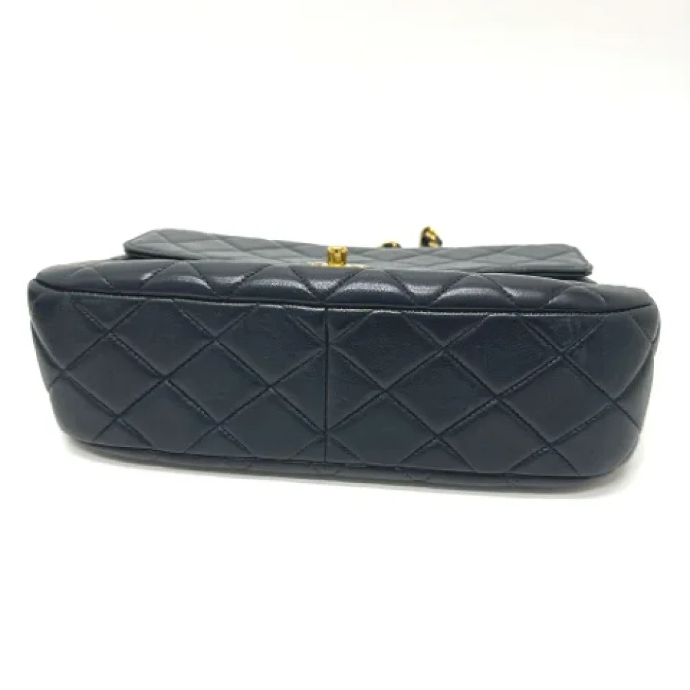 Chanel Vintage Pre-owned Leather chanel-bags Blue Dames