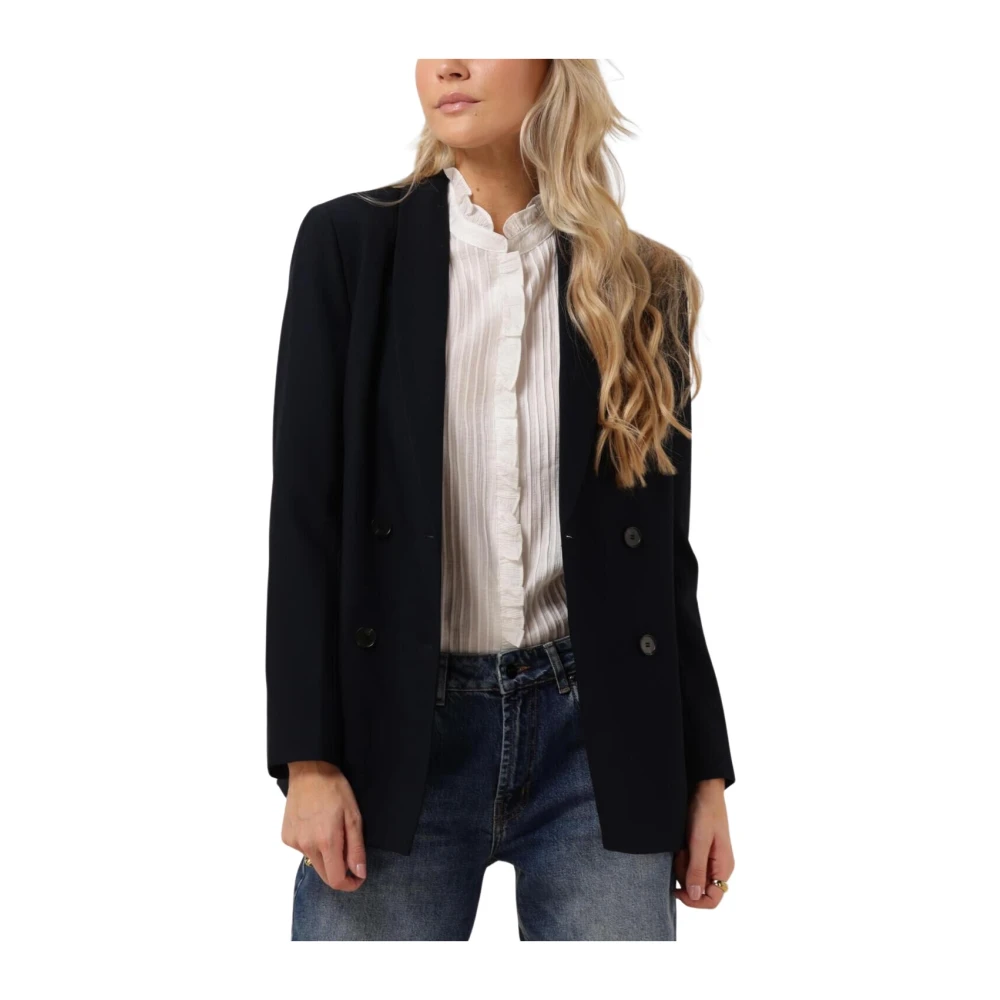 Co'Couture Donkerblauwe Oversized Blazer Blue Dames