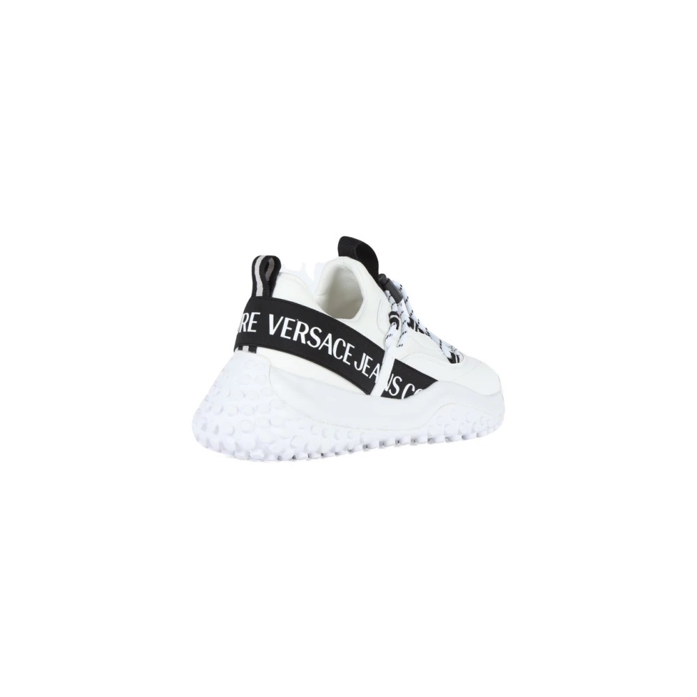 Versace Jeans Couture Sneakers met logo in neopreen en eco-leer White Heren