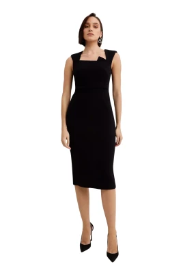 Asymmetrical Neckline Dress